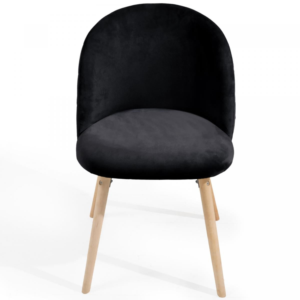 Miadomodo Eetkamerstoelen Zwart Set van 2