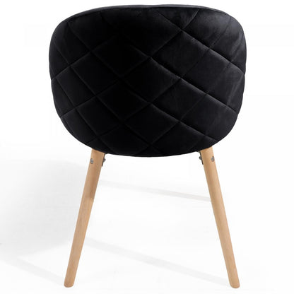 Miadomodo Eetkamerstoelen Zwart Set van 2