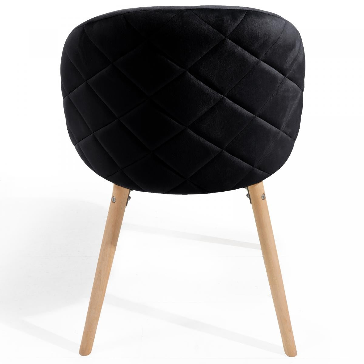 Miadomodo Eetkamerstoelen Zwart Set van 6