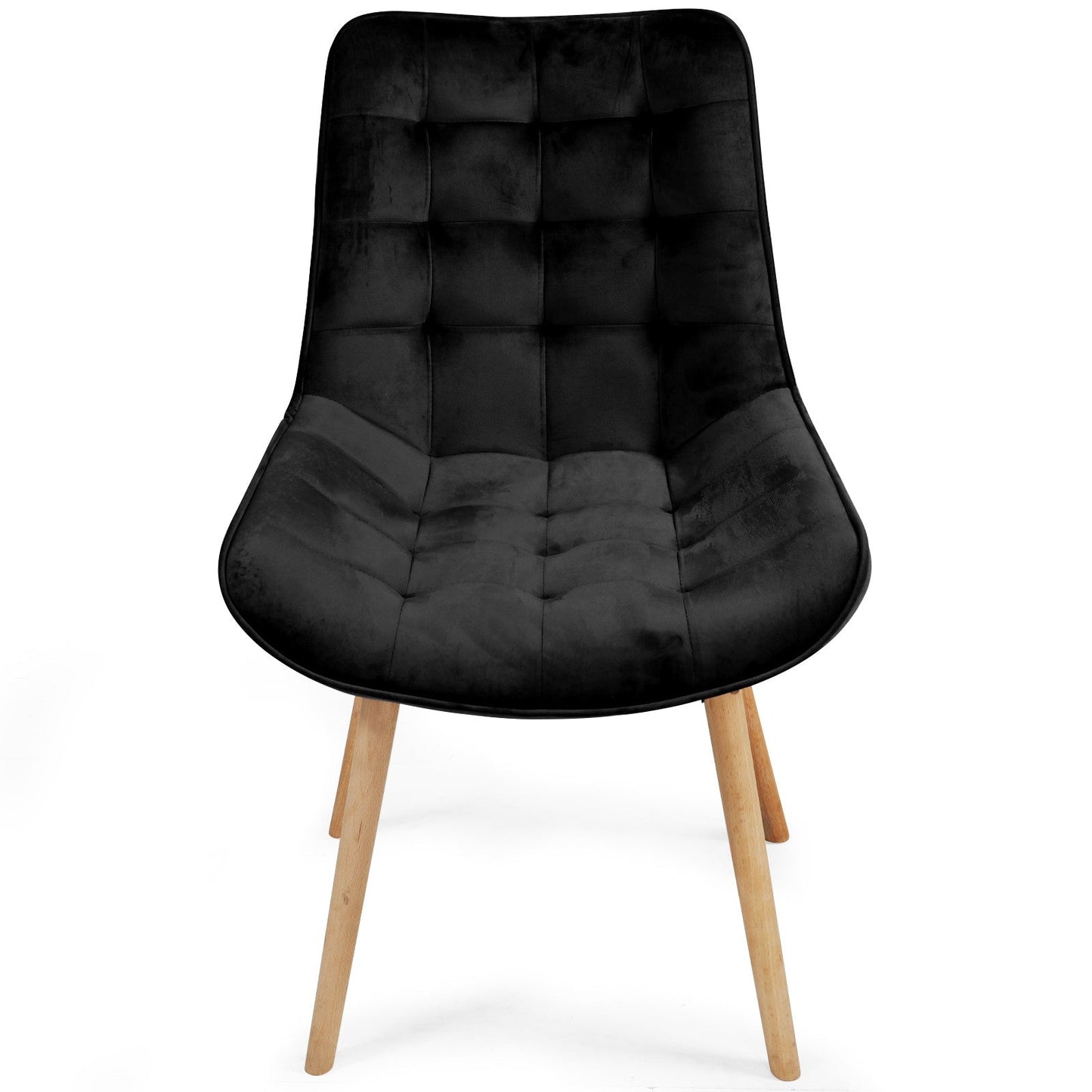 Miadomodo Eetkamerstoelen Zwart Set van 2