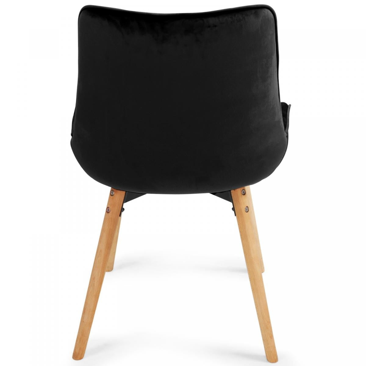 Miadomodo Eetkamerstoelen Zwart Set van 2