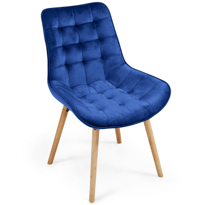 Miadomodo Eetkamerstoelen Blauw Set van 8