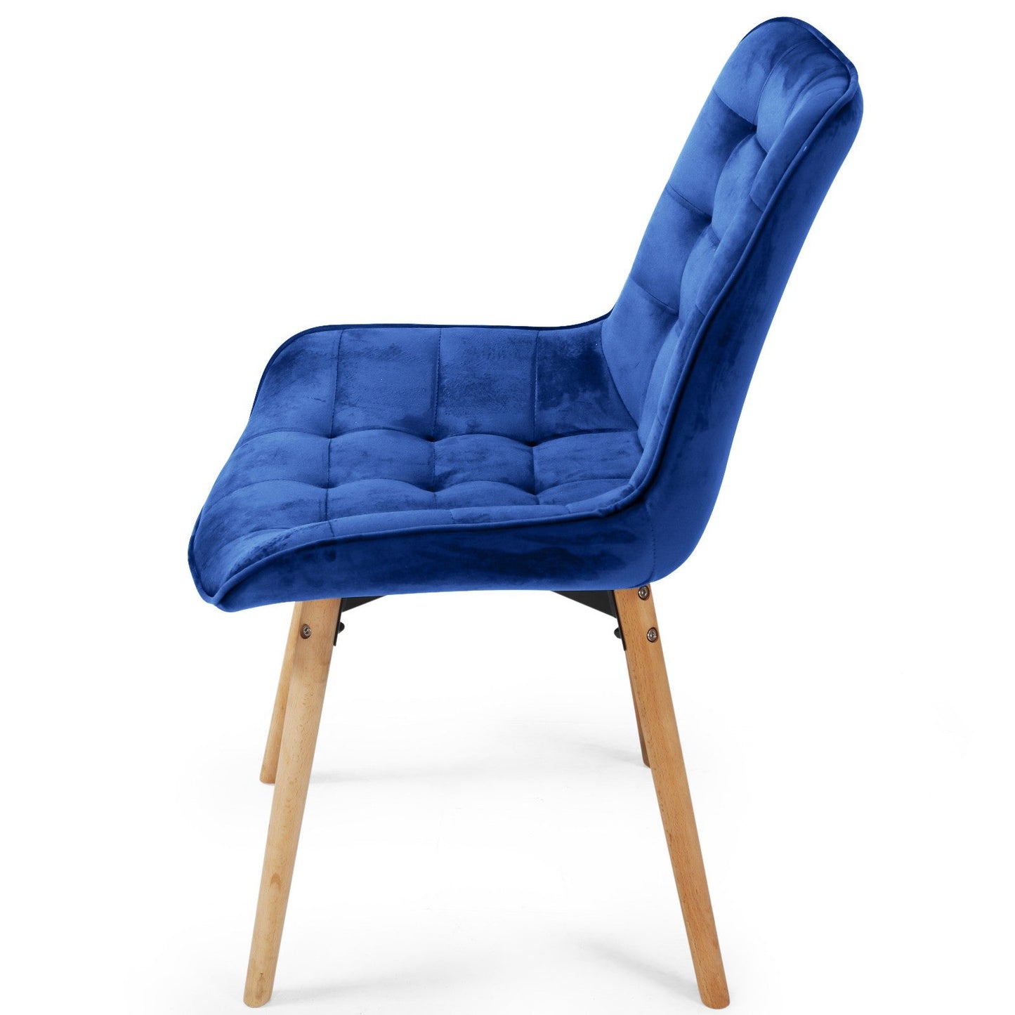 Miadomodo Eetkamerstoelen Blauw Set van 8