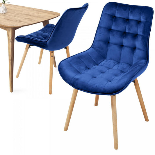 Miadomodo Eetkamerstoelen Blauw Set van 2