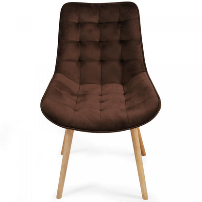 Miadomodo Eetkamerstoelen Bruin Set van 4