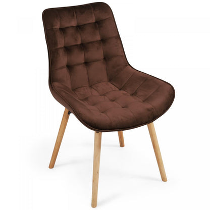 Miadomodo Eetkamerstoelen Bruin Set van 4