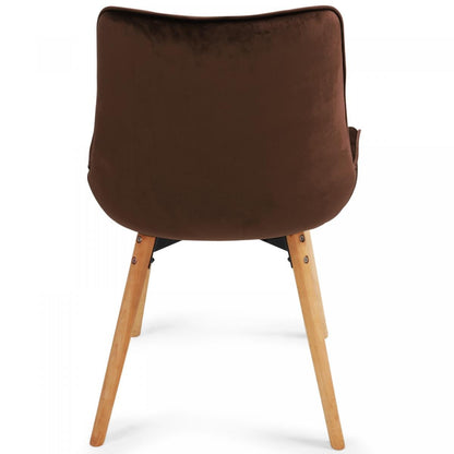 Miadomodo Eetkamerstoelen Bruin Set van 4