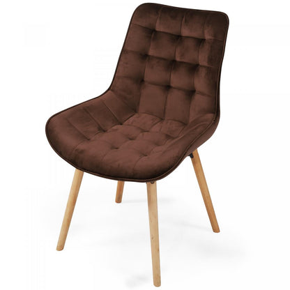 Miadomodo Eetkamerstoelen Bruin Set van 6