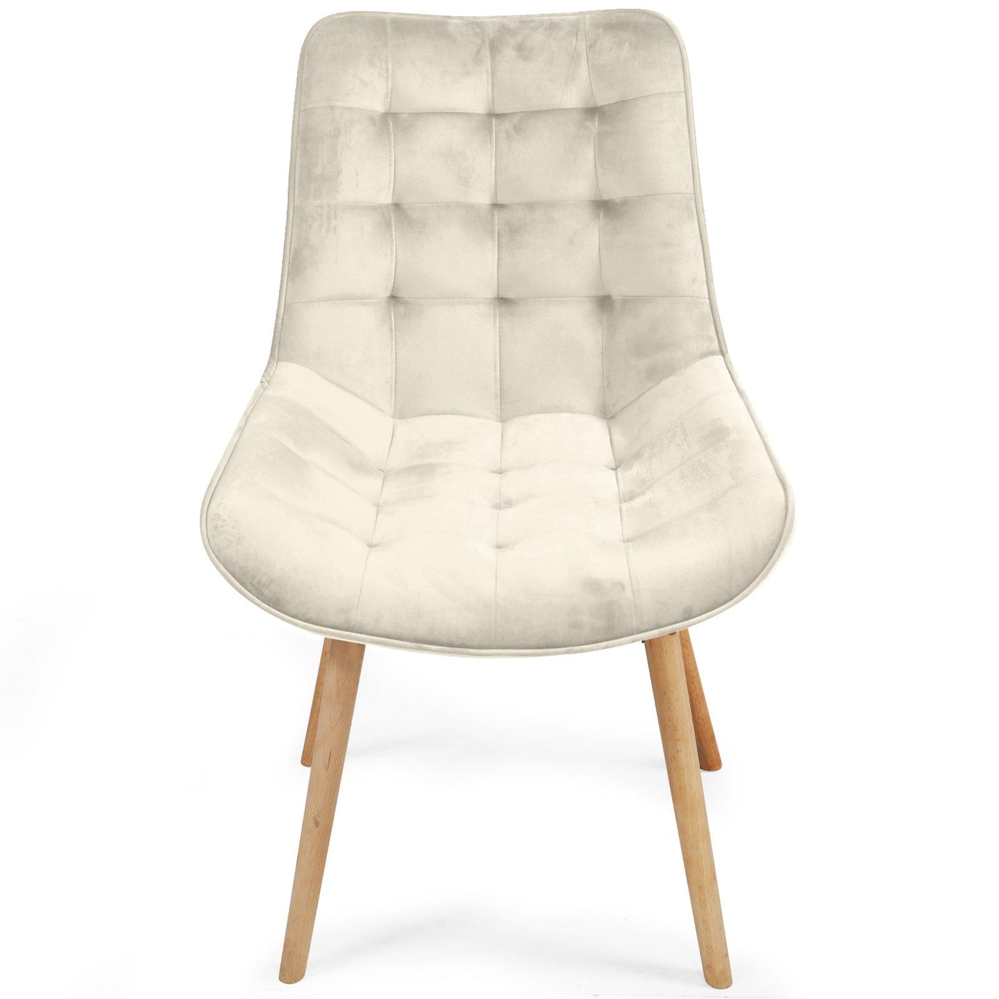 Miadomodo Eetkamerstoelen Creme Set van 8