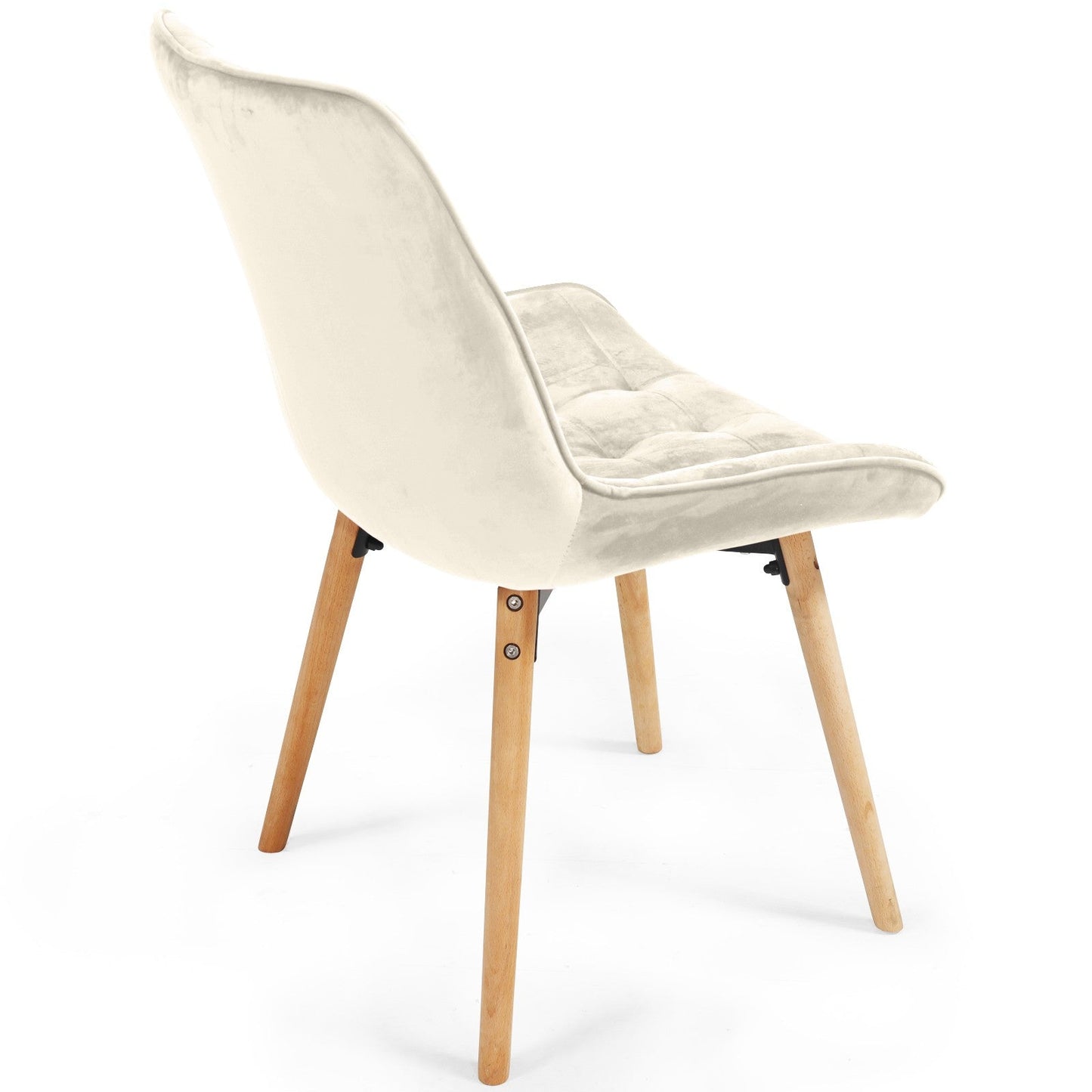 Miadomodo Eetkamerstoelen Creme Set van 8