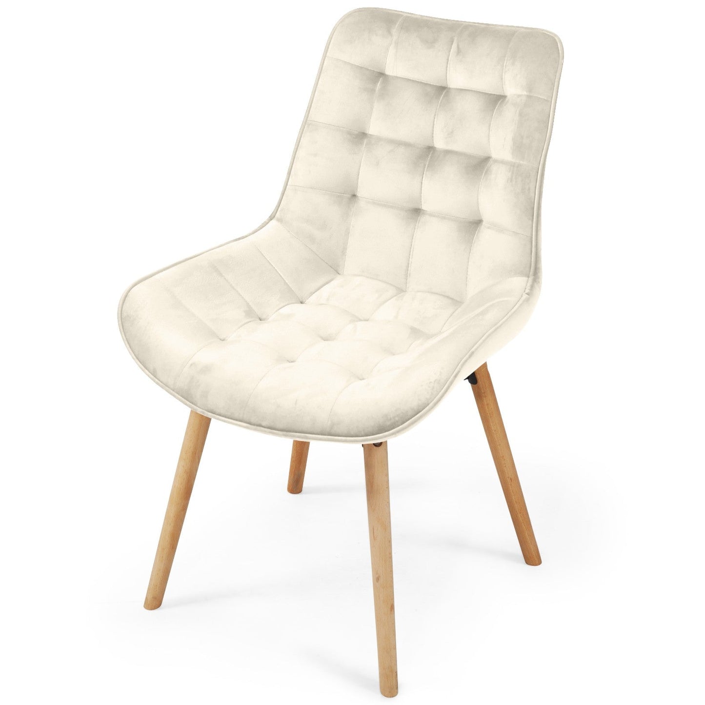 Miadomodo Eetkamerstoelen Creme Set van 8