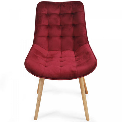 Miadomodo Eetkamerstoelen Donker Rood Set van 6