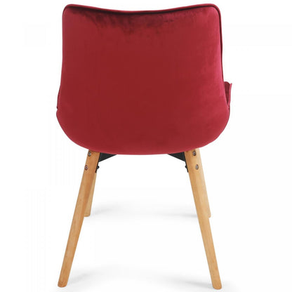 Miadomodo Eetkamerstoelen Donker Rood Set van 6