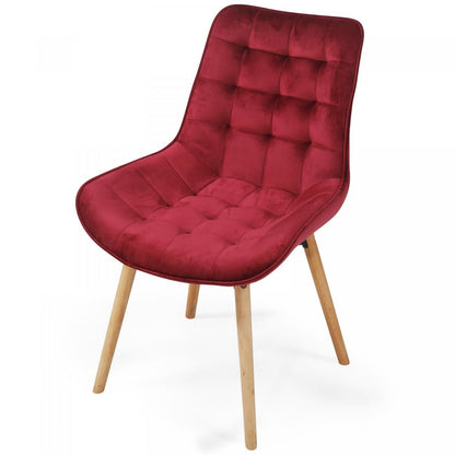 Miadomodo Eetkamerstoelen Donker Rood Set van 6