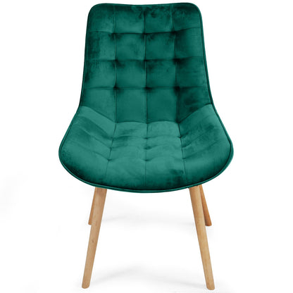 Miadomodo Eetkamerstoelen Groen Set van 2