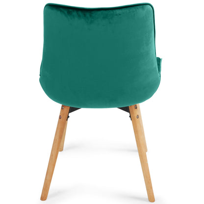 Miadomodo Eetkamerstoelen Groen Set van 2