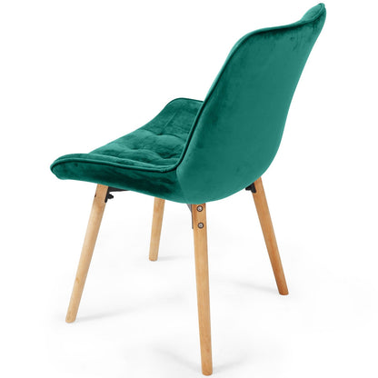 Miadomodo Eetkamerstoelen Groen Set van 8