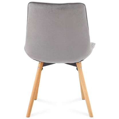 Miadomodo Eetkamerstoelen Licht Grijs Set van 2