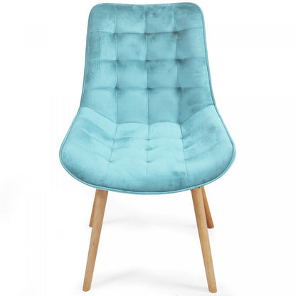 Miadomodo Eetkamerstoelen Turquoise Set van 8