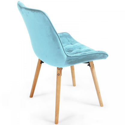 Miadomodo Eetkamerstoelen Turquoise Set van 8