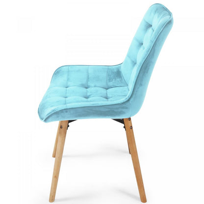 Miadomodo Eetkamerstoelen Turquoise Set van 8