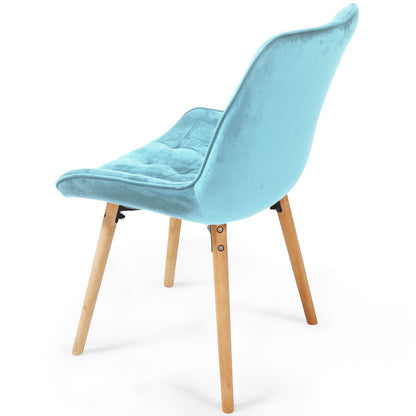 Miadomodo Eetkamerstoelen Turquoise Set van 8