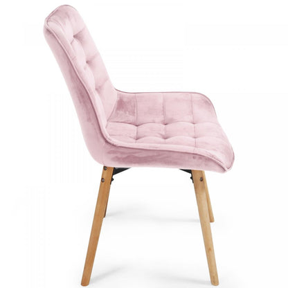 Miadomodo Eetkamerstoelen Roze Set van 8