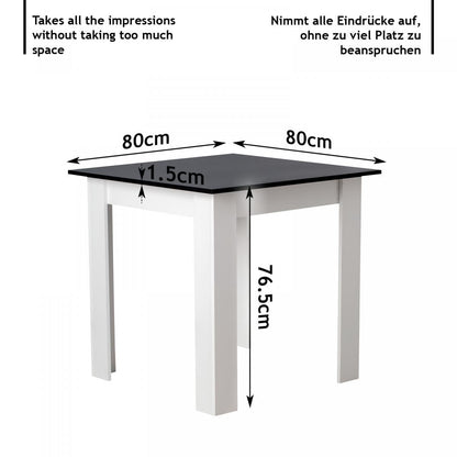 Miadomodo Zwarte eettafel