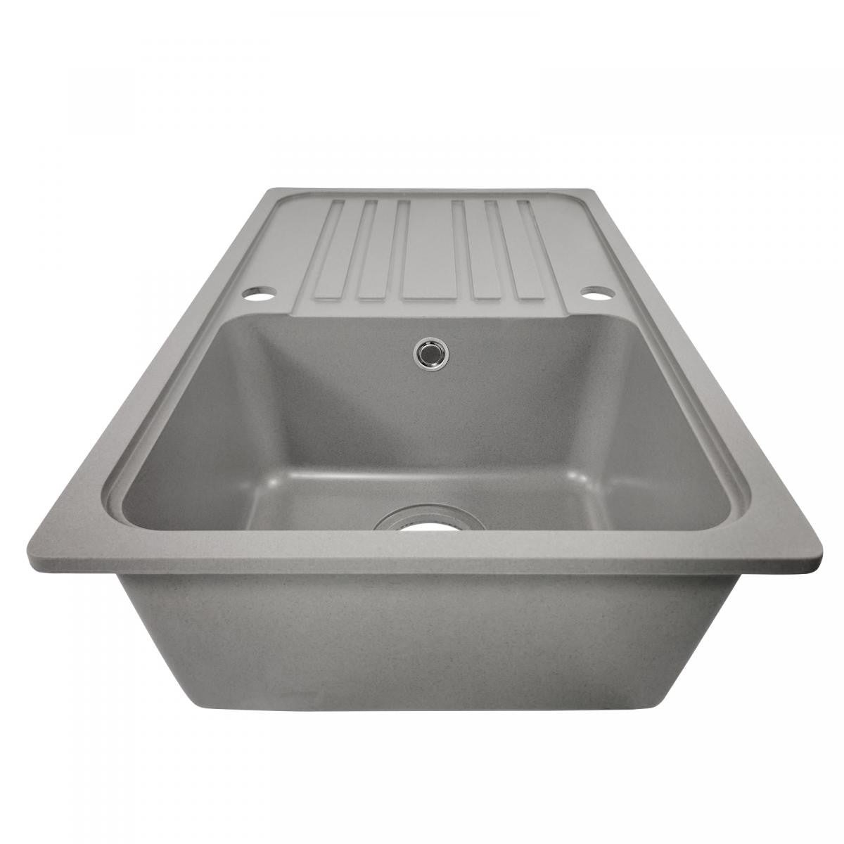 Aquamarin Granieten spoelbak grijs 75,9x22x45,9cm met afvoerset en kraan