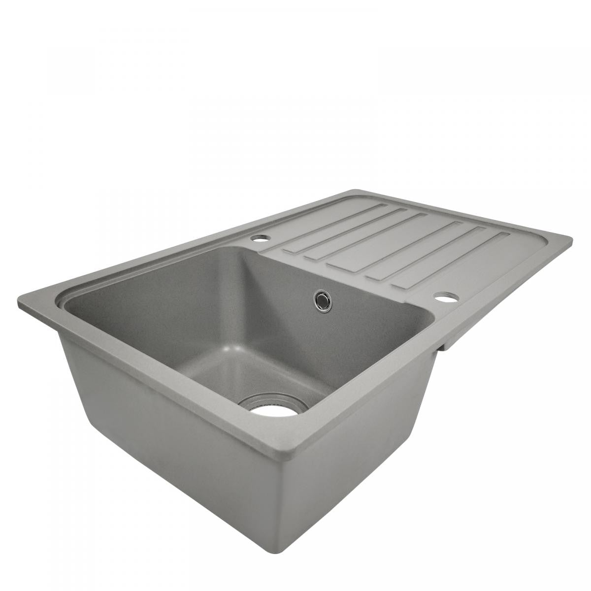 Aquamarin Granieten spoelbak grijs 75,9x22x45,9cm met afvoerset en kraan