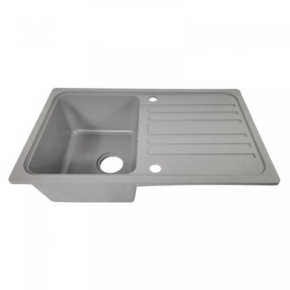 Aquamarin Granieten spoelbak grijs 75,9x22x45,9cm met afvoerset en kraan