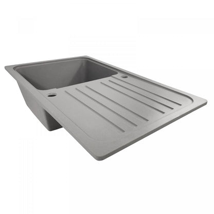 Aquamarin Granieten spoelbak grijs 75,9x22x45,9cm met afvoerset en kraan