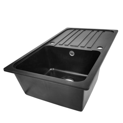 Aquamarin Spoelbak Graniet Zwart 75,9 x 22 x 45,9 cm