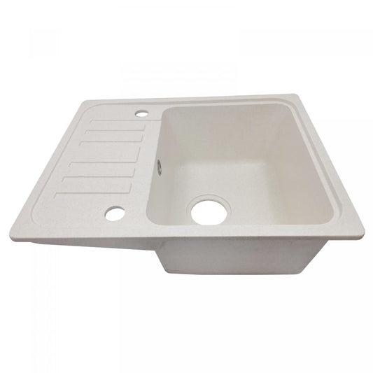 Aquamarin Spoelbak Graniet Beige 32 x 19 x 39 cm met Afvoerset en Kraan