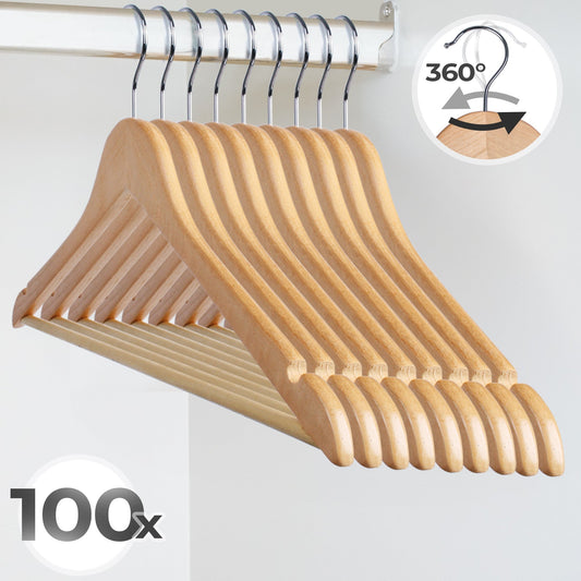 Jago Houten kleerhangers 100 stuks