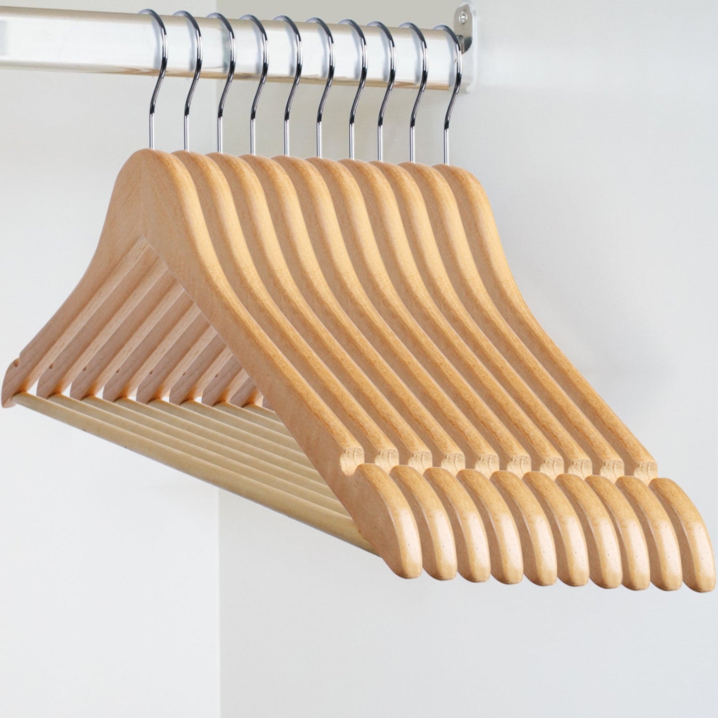 Jago Houten kleerhangers 30 stuks-naturel