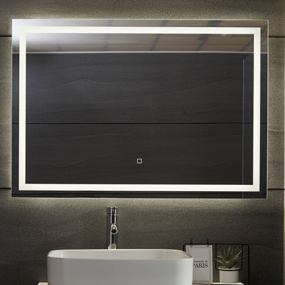 Aquamarin LED Badkamer Spiegel 100 x 70 cm met Anti-condens Functie