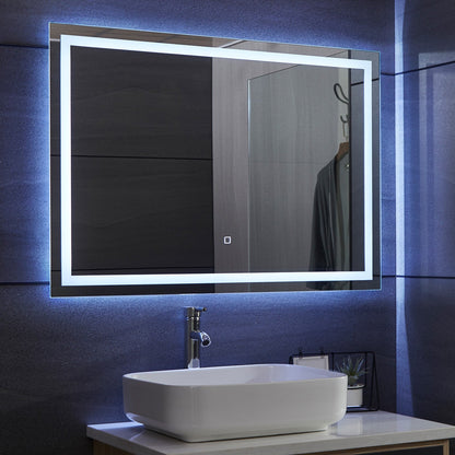 Aquamarin LED Badkamer Spiegel 100 x 70 cm met Anti-condens Functie