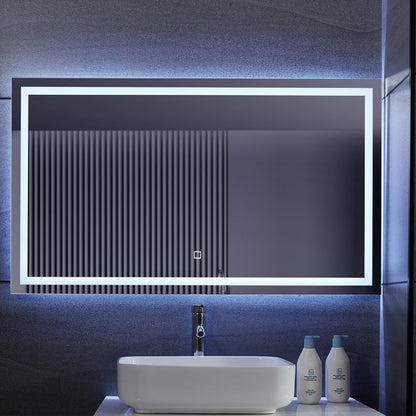 Aquamarin LED Badkamer Spiegel 120 x 80 cm met Anti-condens Functie