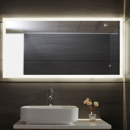 Aquamarin LED Badkamer Spiegel 120 x 60 cm met Anti-condens Functie