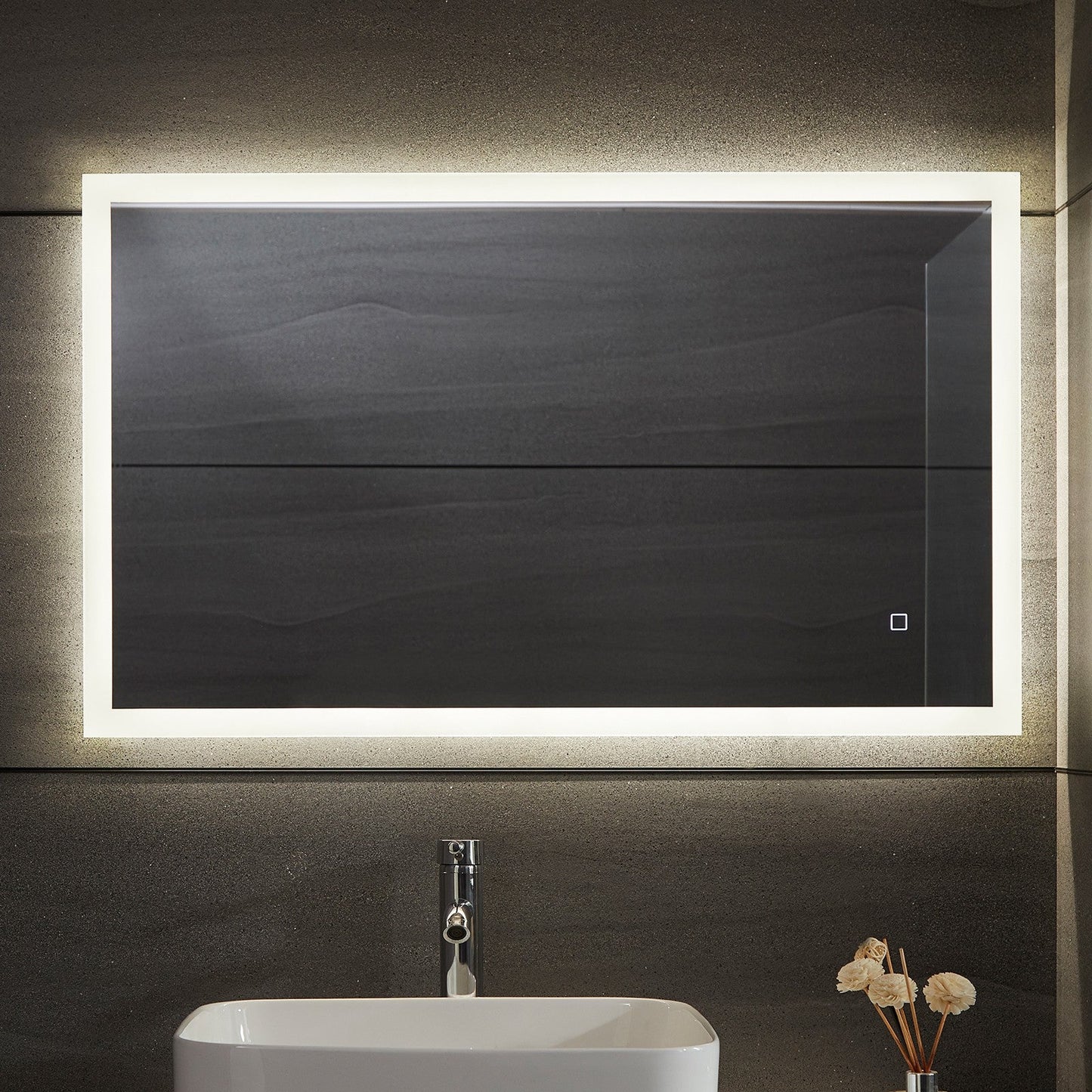 Aquamarin LED Badkamer Spiegel 50 x 70 cm met Anti-condens Functie