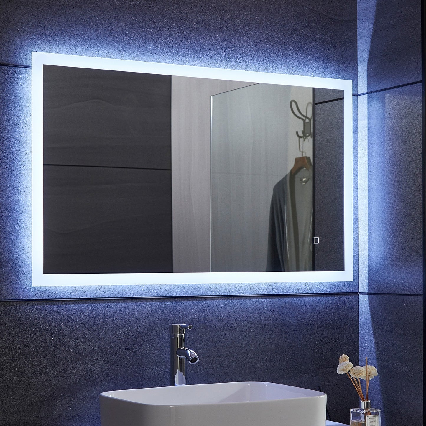 Aquamarin LED Badkamer Spiegel 50 x 70 cm met Anti-condens Functie