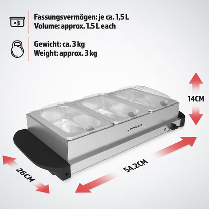 Jago Buffetverwarmer-3x1,5L